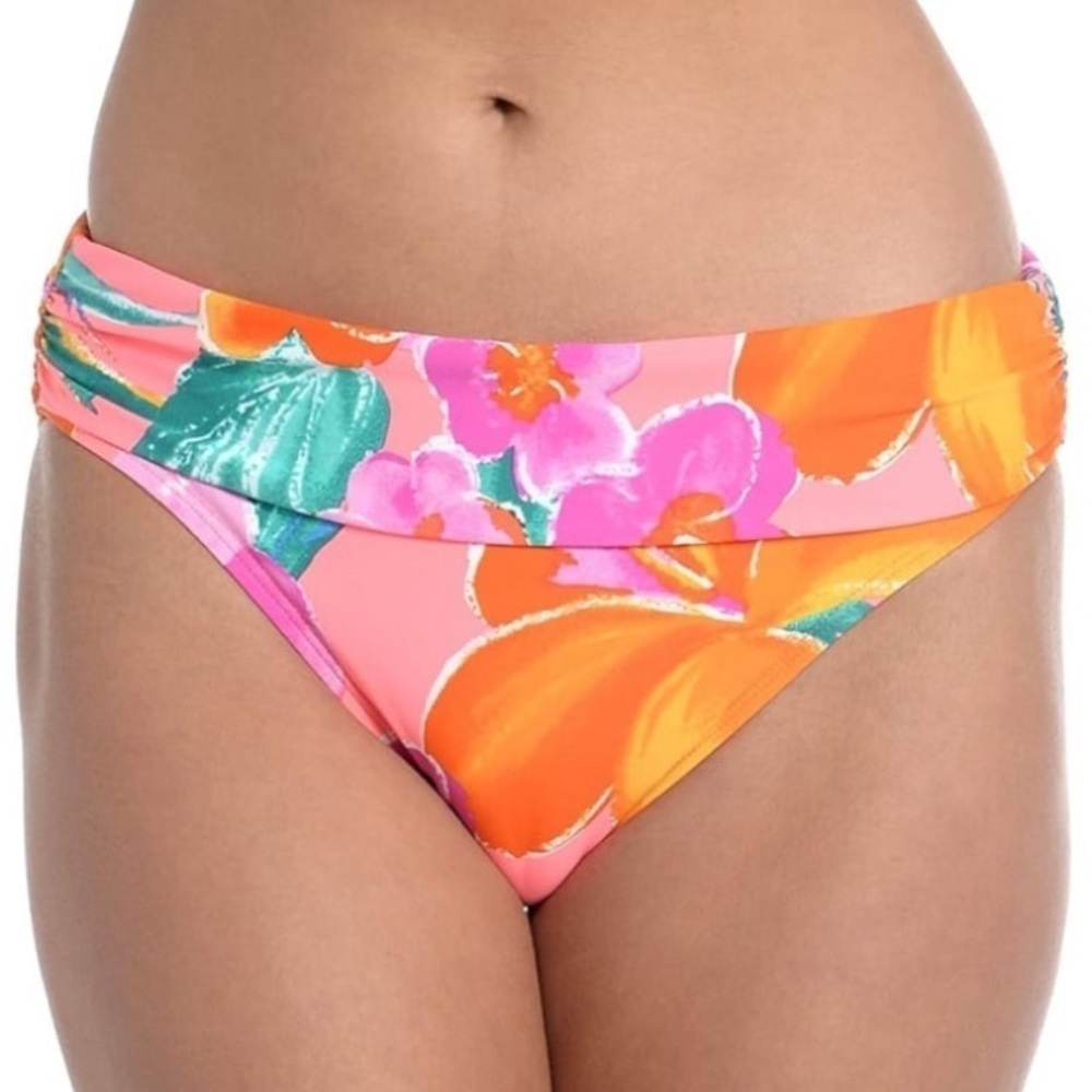 La Blanca Women's Banded Hipster Bikini Swimsuit Bottom NWT size 4